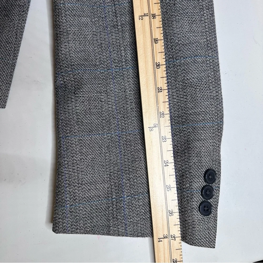 Vtg TALLIA Blazer Sport Coat 46R? Casual Jacket 100% Wool‎ Two Button Grey *READ